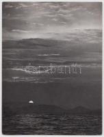 cca 1960-1970 Balla Demeter (1931-): Naplemente a Balaton partján, vintage fotóművészeti alkotás, pecséttel jelzett, 24x18 cm
