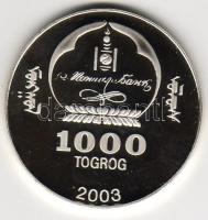 Mongólia 2003. 1000T Ag "Taj Mahal" T:PP