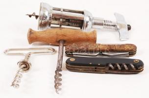 3 db dugóhúzó, 2 db régi bicska