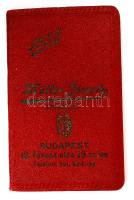 1932 Bp. III. ker., Müller József vendéglős 1932-es zsebnaptár, használt