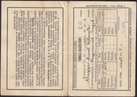 1940 Makó, Szeged-Csanádi Vasút Részvénytársaság által kiállított fényképes tanuló igazolvány