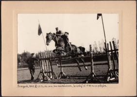 1943 Szeged országos lovas mérkőzés, összesen:4 db, 10×17 cm