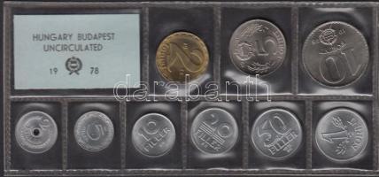 1978. 2f-10Ft 9db klf érmés forgalmi sor fóliatokban T:1