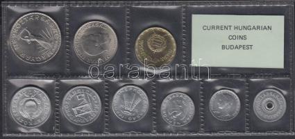 1976. 2f-10Ft 9db klf érmés forgalmi sor fóliatokban T:1