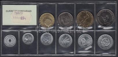 1986. 2f-20Ft 10db klf érmés forgalmi sor fóliatokban T:1