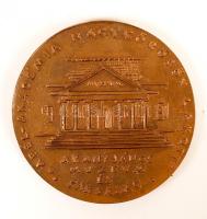 Borsos Miklós (1906-1990): Arany János. Bronz plakett, jelzett, sorszámozott 100/6, kétoldalas, d:11...