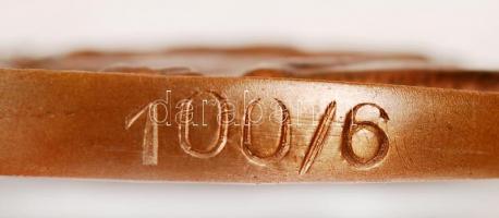 Borsos Miklós (1906-1990): Arany János. Bronz plakett, jelzett, sorszámozott 100/6, kétoldalas, d:11...