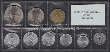 1980. 2f-10Ft 9db klf érmés forgalmi sor fóliatokban T:1