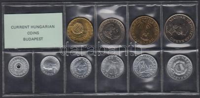 1987. 2f-20Ft 10db klf érmés forgalmi sor fóliatokban T:1
