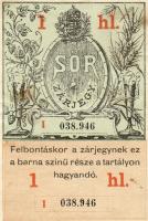 1898-1900. 5 klf. sör zárjegy