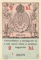 1898-1900. 5 klf. sör zárjegy