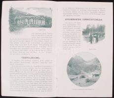 Cca 1900 Tátrafüred úti füzet, Hornyánszky Viktor Budapest, német nyelven