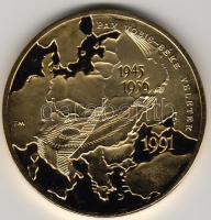 1991 "Szovjet csapatok kivonása-KONYEC" aranyozott fém T:PP