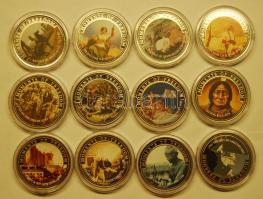 Libéria 2001 10$ multicolor (12x) klf motívumok T:PP