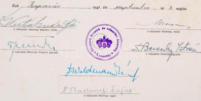 1947 A kaposvári választókerületben mandátumot nyert pórképviselő megbízási levele