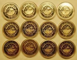 Libéria 2001 10$ multicolor (12x) klf motívumok T:PP