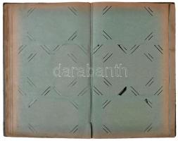 Szecessziós képeslapalbum 195 férőhellyel, ragasztott borítóval / Album for 195 postcards, glued cov...