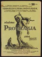 1934 A Tornász világbajnokság részletes programja. Érdekes borítóképpel! 98p.