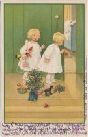 Christmas, girls, litho