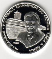 Togo 2001 1000 Fr Ag "Futball VB + címer" T:PP