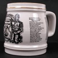Bányász Főiskola szalagavatós kerámia korsója, hibátlan, m:13 cm