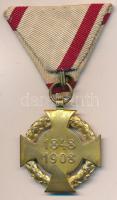 1908. "Katonai Jubileumi Kereszt" aranyozott Br kitüntetés mellszalagon T:2
Hungary 1908. ...