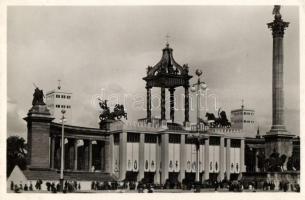 Budapest - 6 db régi városképes lap: 1938 Szent István év, XXXIV. Nemzetközi Eucharisztikus Kongress...