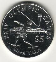 Tokelau 1988 5$ Ag "Olimpia" T:BU