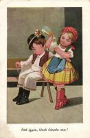 29 db régi magyar népies grafikai képeslap / 29 Hungarian pre-1945 art postcard, Hungarian folklore