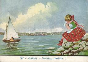 29 db régi magyar népies grafikai képeslap / 29 Hungarian pre-1945 art postcard, Hungarian folklore