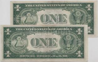 Amerikai Egyesült Államok 1935A 1$ (2x) egymásutáni sorszámmal T:II-
USA 1935A 1 Dollar (2x) with se...