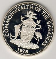 Bahama 1978 10 $ Ag "Címer-állat-Főkormányzó" T:PP dísztokban