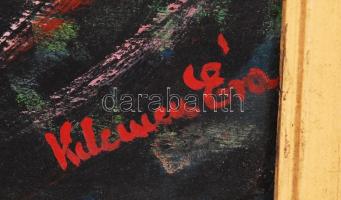 Kelemen Éva (1958-): Bohóc. Olaj, farost, jelzett, keretben, 70×50 cm