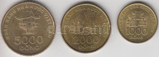 Vietnam 2003. 1000D + 2000D + 5000D T:1,1- Vietnam 2003. 1000 Dong + 2000 Dong + 5000 Dong C:UNC,AU