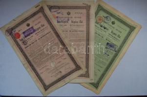 Ausztria 1876 200Ft (2x) + 1000Ft klf szignettákkal (német, francia) cseh érvényesítő bélyegzővel