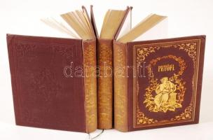 Petőfi Sándor vegyes művei I.-III. kiadta Gyulai Pál, Pest. 1863. Pfeifer Ferdinánd. Aranyozott, vak...