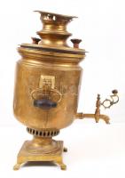 Antik réz szamovár, sérült / Copper samovar 46 cm