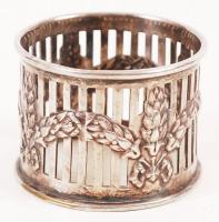 Ezüstözött szalvétagyűrű, jelzett, d:5 cm