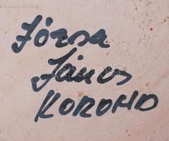 Korondi Miksa kancsó és egy hamutál, apró máz hiba a hamutartón, m:20 cm, d:15 cm