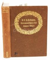 E.T.A. Hoffmann: Lebensansichten des Katers Murr. Hamburg, 1912, Alfred Janssen. Kiadói aranyozott kartonált kötés, jó állapotban.