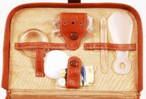 Retró pipere készlet eredeti dobozában, 20×14 cm