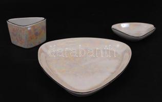 Porcelán tétel + fém tálka, hibátlanok