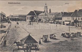 Kézdivásárhely, Fő tér, piac / Main square, market (fl)