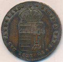 1867. "Magyar Emlék Pénz - Emlékül az 1865. évi Országgyűlés megnyitására / Éljen a Haza- Es Lebe Das Vaterland" Br emlékérem (39mm) T:2-