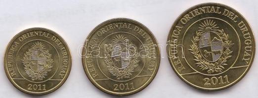 Uruguay 2011. 1P + 2P + 5P T:1,1- Uruguay 2011. 1 Peso + 2 Pesos + 5 Pesos C:UNC,AU