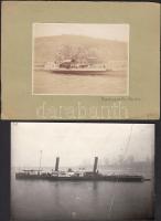 cca 1913-1940 Dunai hajók (Österreich, Zsófia-sétahajó), 11x8 és 18x19 cm közötti méretekben