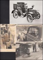 cca 1900-1940 4 db autós fotóképeslap, 14x9 és 17x12 cm közötti méretekben