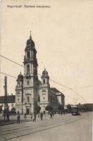 Nagyvárad, Barátok temploma / church, tram