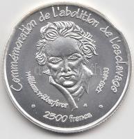 Burkina Faso 2007. 2500Fr Ag "William Wilberforce" T:BU Burkina Faso 2007. 2500 Francs Ag "Willian Wilberforce" C:BU