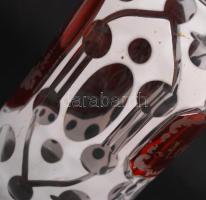 Antik német barátságpohár, " Alt wie ein Stein.." felirattal, hámozott, homok fújt, hibátl...